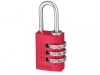 Abus 145/20 Red Combination Aluminium Padlock 46569