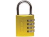 Abus 145/40 Yellow Combination Aluminium Padlock 49535