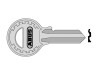 Abus 84/40 R Key Blank