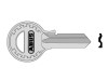 Abus T84/40 Left Hand Key Blank 08682