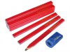 Faithfull Carpenters Pencils Tube (12) + Sharpener