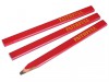 Faithfull Carpenters Pencils Pack of 3 - Red / Medium