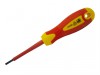 Faithfull Soft Grip VDE Screwdriver Slotted 5.5 x 125mm