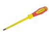 Faithfull Soft Grip VDE Screwdriver Slotted 6.5 x 150mm