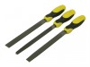 Stanley file set  3pc - flat , 1/2rnd, 3 square