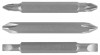 Bosch 3-piece double ended bit set PH1, PZ1, S 0,6x4,5; PH2, PZ2, S 1,0x5,5; 60 mm (Pack Of 3) 2607001745