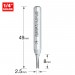 TREND C001EX1/4TC TWO FLUTE 2.5MM DIA X 8MM CUT      