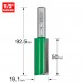TREND C030BX1/2TC TWO FLUTE 19MM DIA X 50MM CUT      