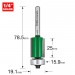 TREND C117AX1/4TC GUIDED TRIMMER 19.1MM X 25MM       
